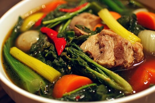 Sinigang na Baboy: A Flavorful Filipino Pork Stew with Tamarind and Fresh Vegetables