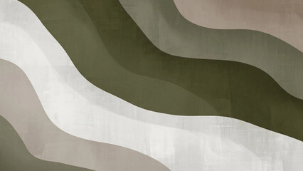 Abstract design with flowing shapes in neutral colors on a smooth surface