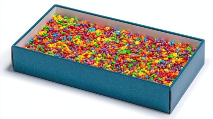 Colorful Box of Wonka Nerds Candy - Sweet and Crunchy Rainbow Treat Isolated for Fun Snacking