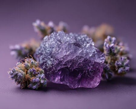 Lodi Dodi Cannabis Extract Rich in THCa: A Purple Bud representing Nature's Medical Herb