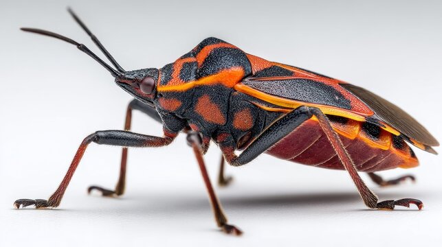 Box Elder Bug on a White Canvas: A Glimpse of Autumn Nature in Oregon