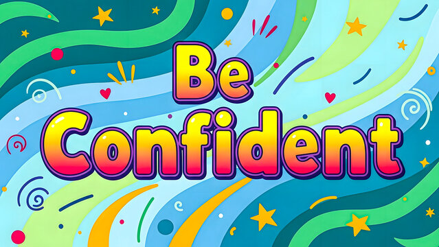 Vibrant abstract background with colorful swirls and stars inspiring confidence and positivity - Powered by Adobe