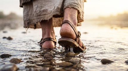 Jesus Christ walking on water