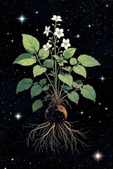 abstract background with stars