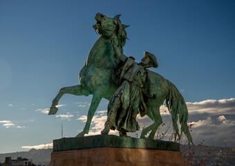 The Horse Herdsman Statue, a bronze equestrian statue  in Buda Castle