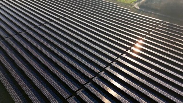 Highaltitude Drone Imagery Highlights Geometric Design And Environmentally Friendly Energy Production