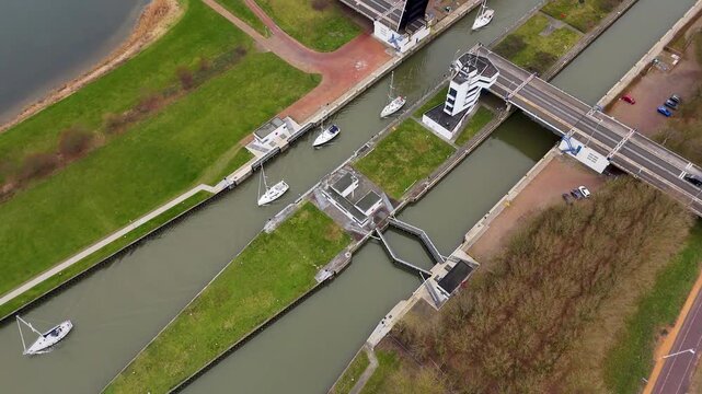 Overview Of Bridges And Waterways, Visual Summary Of Canal Systems With Bridges And Lock Mechanisms