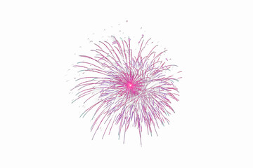 Purple firework explosion isolated for celebratory design