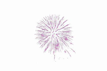 Purple firework explosion isolated for celebratory design