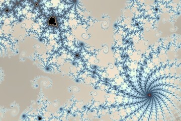 Beautiful zoom into the infinite mathematical mandelbrot set fractal space.