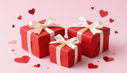 Valentine's day gift presentation romantic atmosphere digital photography soft focus heart-shaped details celebration of love