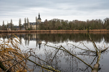 Reflections of winter trees in the ponds of Abdij van Park, Kessel-Lo, Leuven