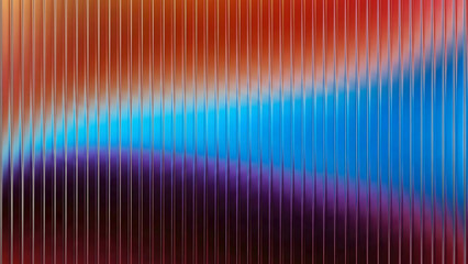 Red and Blue Gradient Holographic Corrugated Glass Illustration