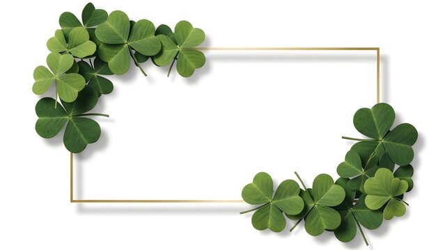 St patrick's day shamrock frame decoration for irish holiday celebrations