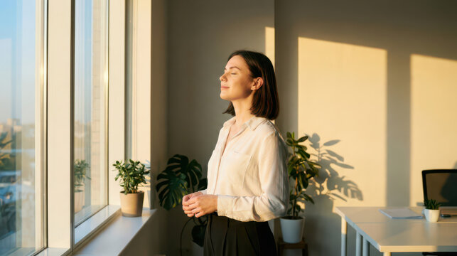 Emotional wellbeing journey exploring polyvagal therapy in a serene office environment