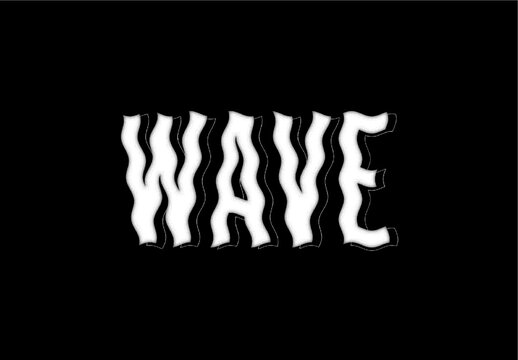 Colorful Wavy Text Effect Wave Distortion Font