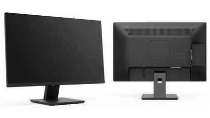 Computer monitor front and back view