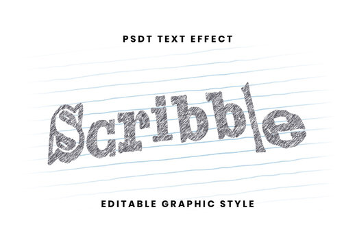 Notebook Notebook Scribble Text Effect Sketch Hand Drawn Font
