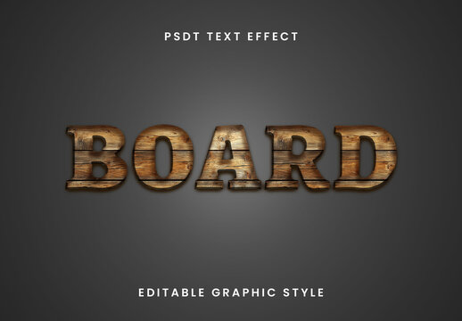 Brown Wood Text Effect Rustic Bold Font