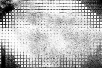 石のざらざらの表面の質感のかすれたグリッドのようなデザインで白と黒と灰の配色のテクスチャ、背景、壁紙