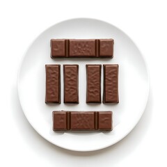 Chocolate bars on a plate