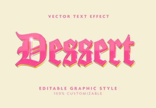 Pink And Gold Shiny Metallic Glossy Text Effect Gothic Medieval Bright Font