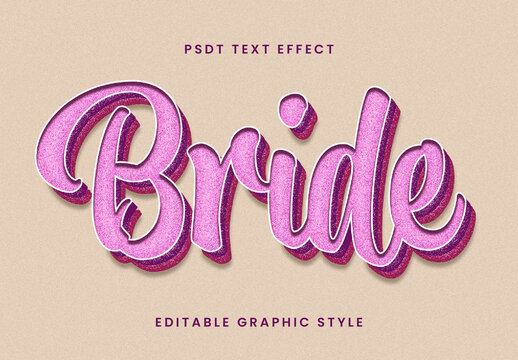 Pink Bold Retro Sparkle Glitter Text Effect Script Glossy Font