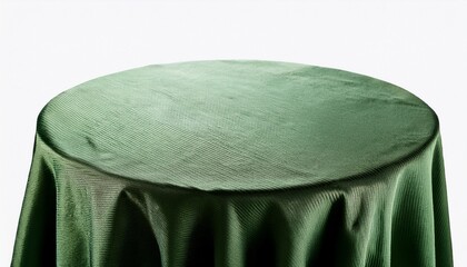round sage green velvet tablecloth