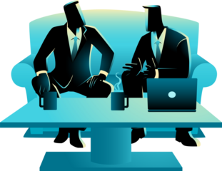 business man with laptop