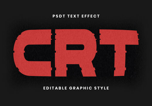Red Pixelated Screen CRT Scanline Arcade Text Effect Retro Glitch Font