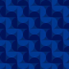 mid century, modern abstract half circles striped seamless pattern and background vector illustration