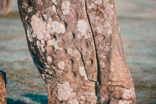 Ancient Cup and Ring Marks on Megalithic Stone, Nether Largie, Scotlan