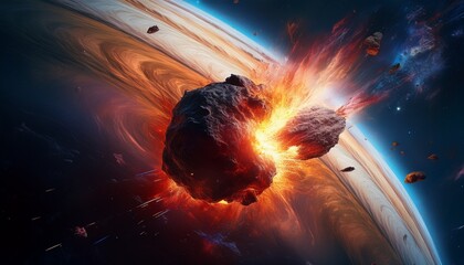 asteroid impact on jupiter a cosmic collision in deep space