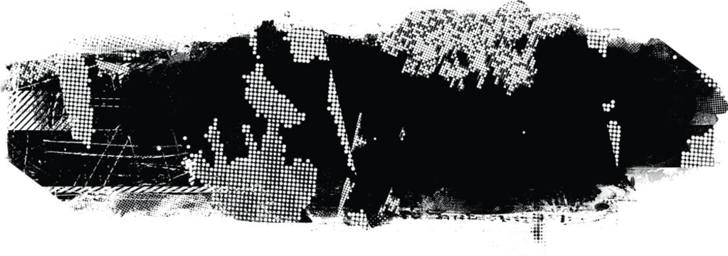 Glitch distorted grange shape . Noise grungy logo . Trendy defect error shapes . Glitched frame .Grunge textured . Distressed effect .Vector shapes
