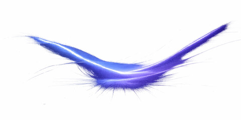 Blue feather floating on soft background © MOHAMMADELIUS