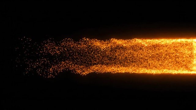 Wide Golden Orange Glitter Dust Trail Transition Animation on Green Screen. Luxury Magic Particle Wipe Effect for Awards, Weddings, and Holiday Video Edits 4k Stock Video
