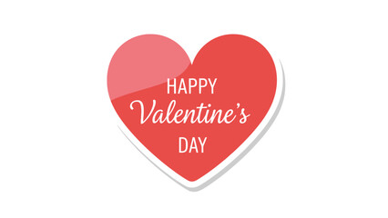 Happy Valentine's Day Heart Symbol with Text
