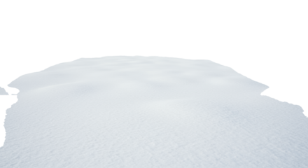 vast transparent snow expanse featuring detailed sastrugi texture, high-key ultra-photorealistic commercial landscape utilizing wide-angle focus stack, transparent cyclorama background. Concept