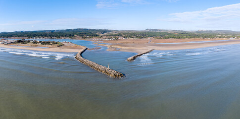 La jet&eacute;e des Ayguades &agrave; Gruissan dans l'Aude en r&eacute;gion Occitanie