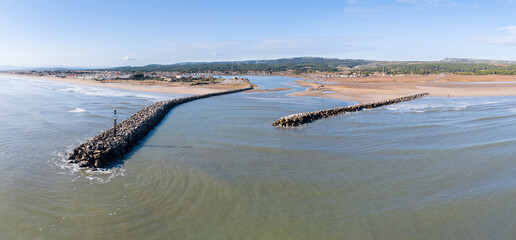 La jet&eacute;e des Ayguades &agrave; Gruissan dans l'Aude en r&eacute;gion Occitanie