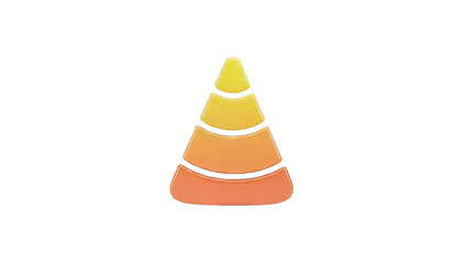 Layered Pyramid Shape with Yellow and Orange Gradient