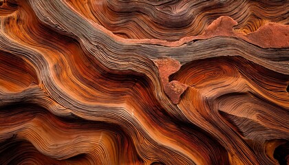 natural patterns of orange and brown tones in stone create a stunning abstract design in earthy layers