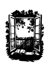 silhouette of a window
