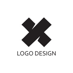Obraz premium simple black letter x for logo design