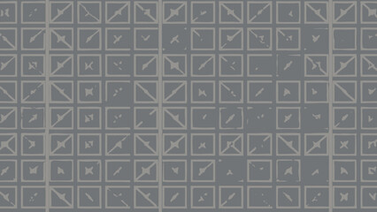 Gray Geometric Pattern Seamless Background with Square Motif