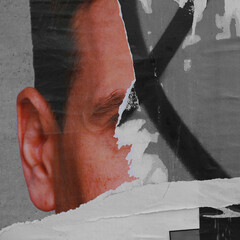 Posters old colorful ripped torn grunge backgrounds creased crumpled paper backdrop surface placard...