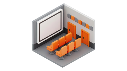 Isometric Cinema Waiting Area