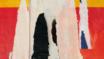 Posters old colorful ripped torn grunge backgrounds creased crumpled paper backdrop surface placard...