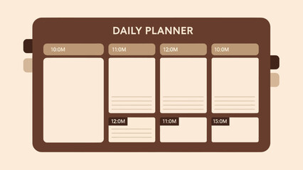 Daily Planner Template, Time Management and Organization