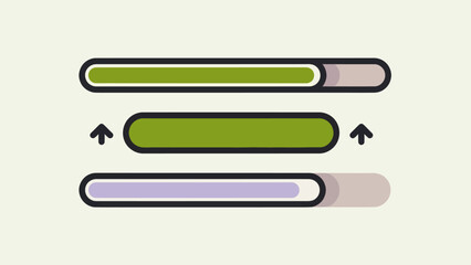 Obraz premium Progress Bar UI Elements: Loading, Uploading, and Status Indicators